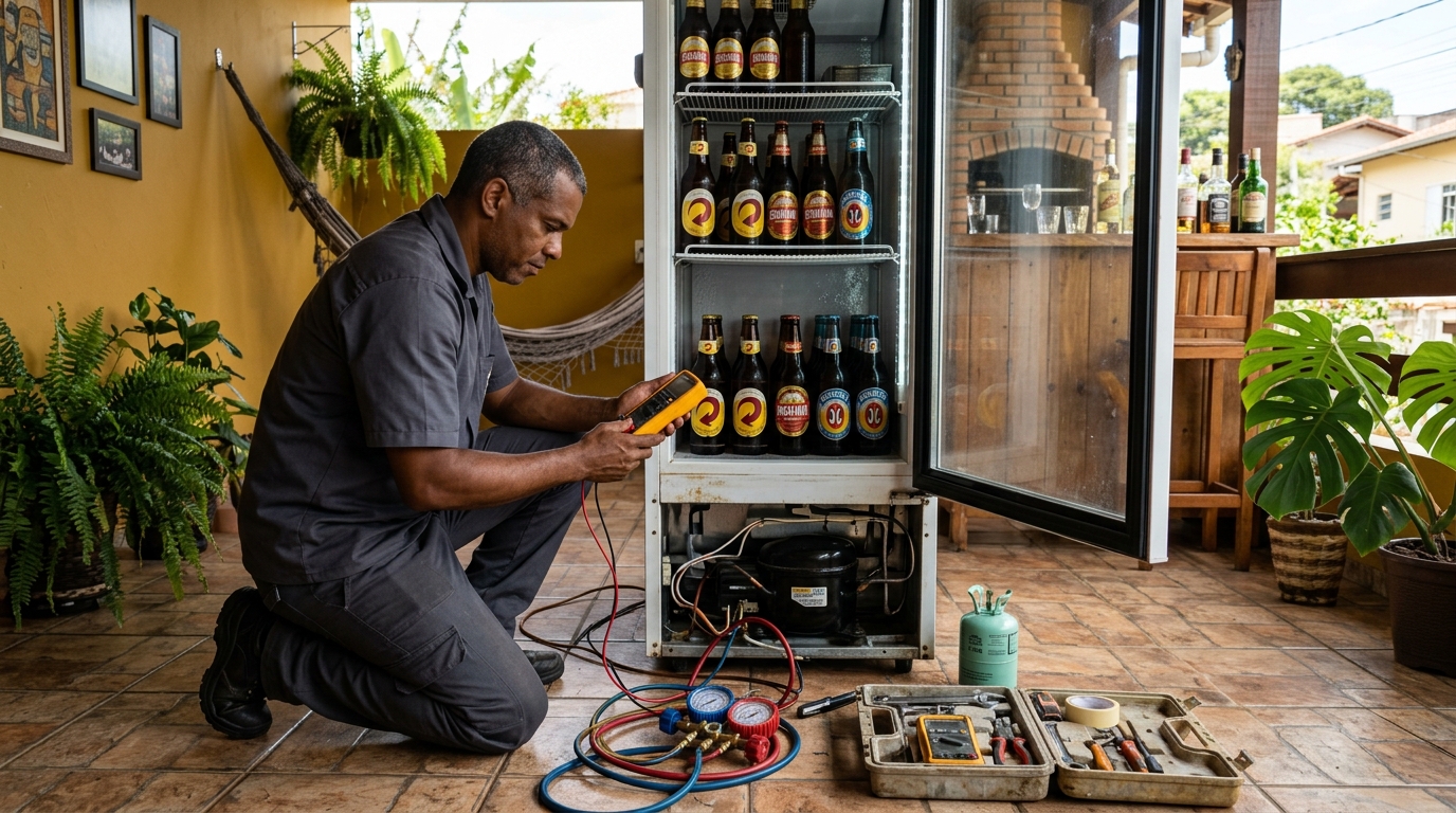 Reparo de Cervejeira Residencial no Vale do Sol, Londrina‑PR